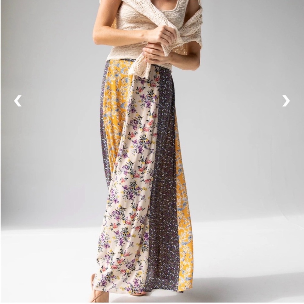 Natural Life Valentina Floral Patchwork Maxi Skirt